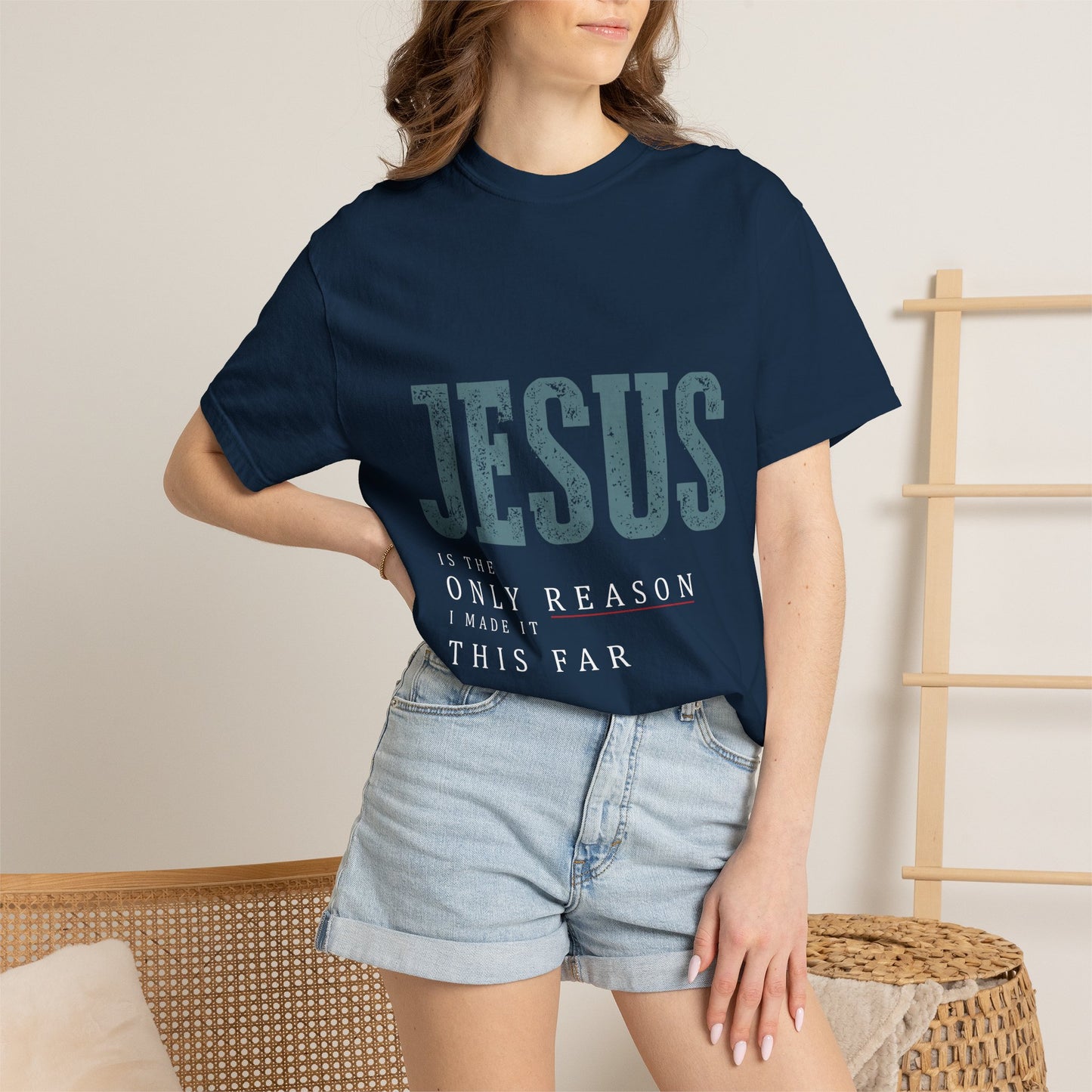 Jesus Graphic T-Shirt — Distressed Vintage Faith Tee